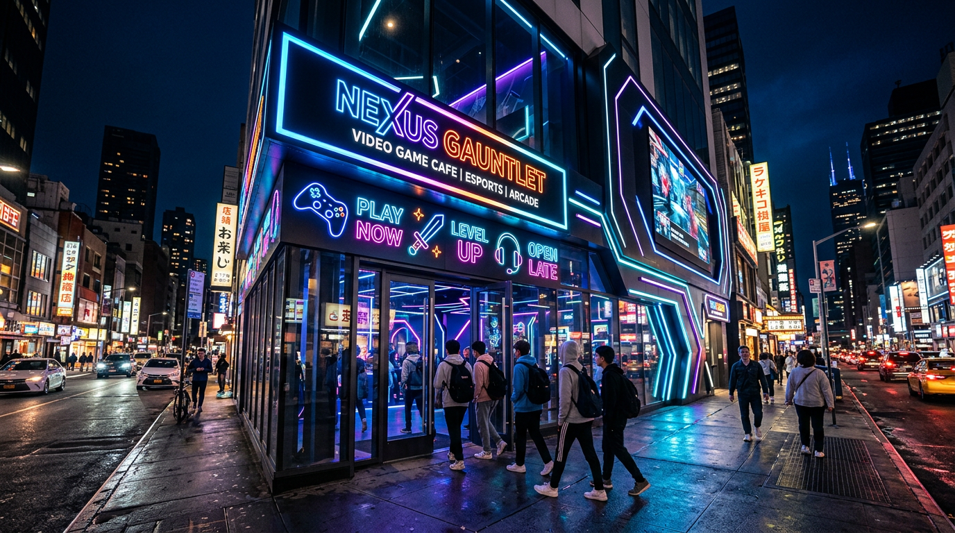 PixelZone dış cephe gece